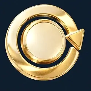 Gold circular arrow — Sydspin